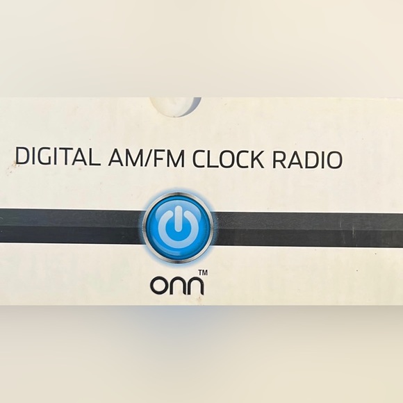 Onn digital AM/FM clock radio, alarm clock, new in box, black - Picture 6 of 7